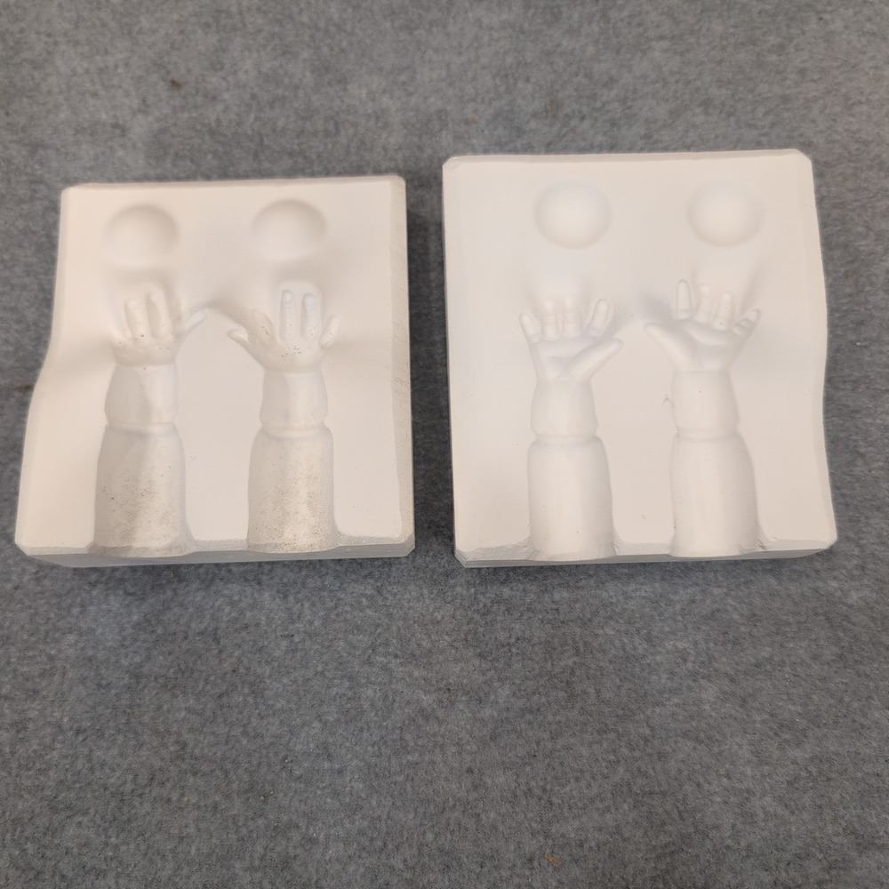 Rare‎ By Lo Hands Ceramic Mold Soap Candle Making Craft Art - Picture 2 of 3